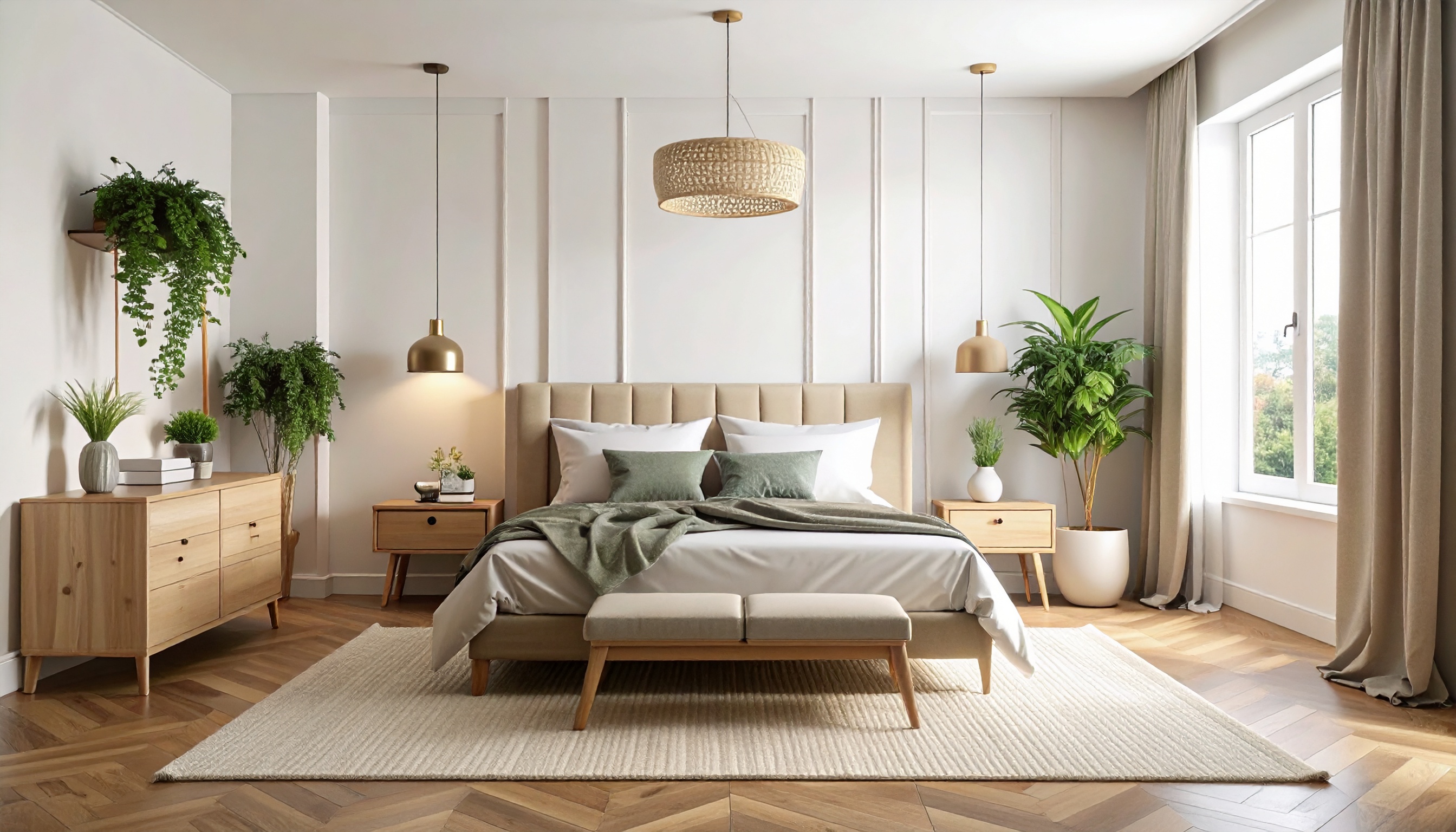 Sypialnia w stylu minimalistycznym